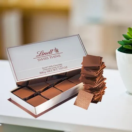 Luxurious Lindt Swiss Milk Thin Chocolates