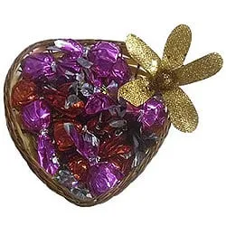 Expressing Love with Assorted Chocolates in Heart Shaped Pack