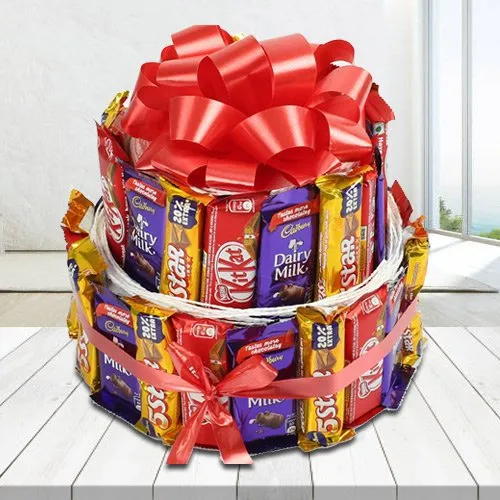 Buy Double Deck Arrangement of Assorted Chocos