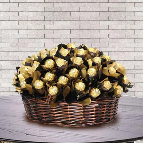 Delightful Basket of Ferrero Rocher Chocolate