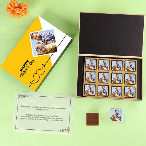 Tasty Fathers Day Personalized Chocolates Box