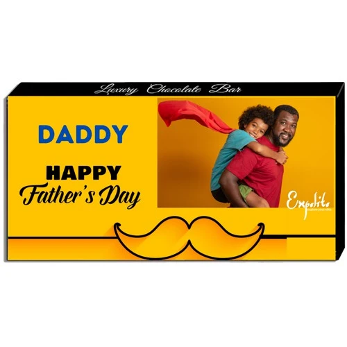 Blissful Fathers Day Custom Chocolate Bar