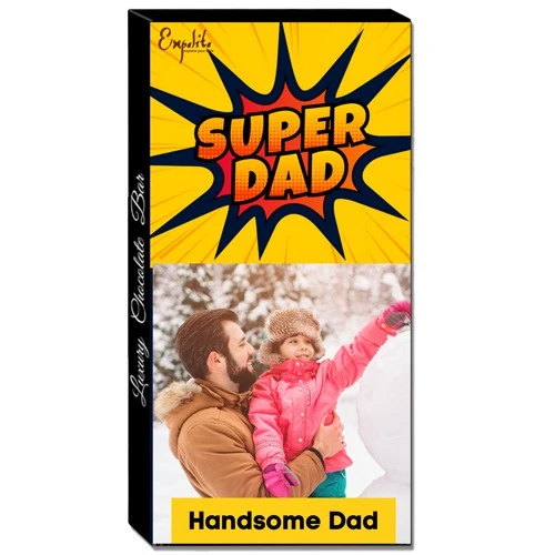 Heavenly Super Dad Personalized Chocolate for Fathers Day