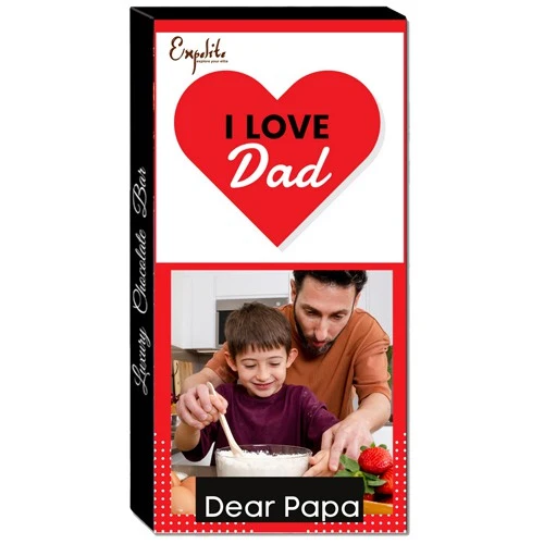 Irresistible Personalized I Love You Dad Chocolate Bar