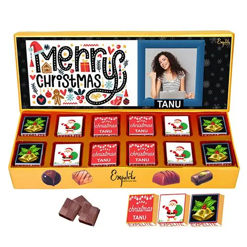 Delectable Personalized Christmas Chocolate Box