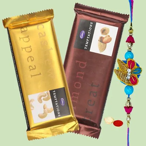 Cadburys Temptations with 1 Regular Rakhi and Roli Tilak Chawal