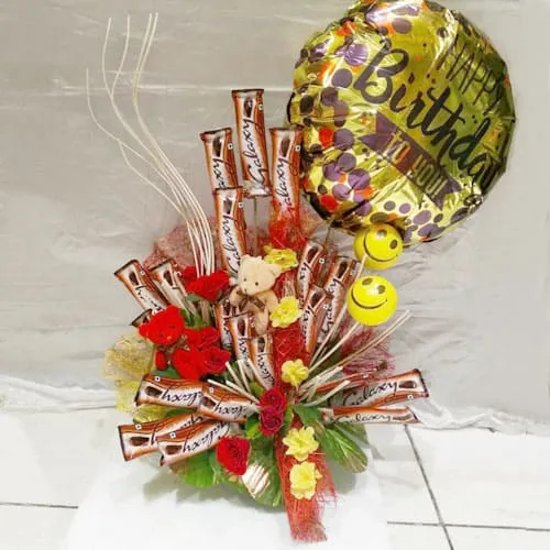 Chocolates, Flowers N Teddy Bouquet