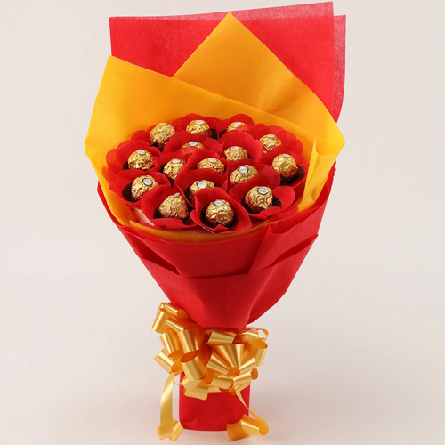 16 pcs Ferrero Rocher Chocolate Bouquet