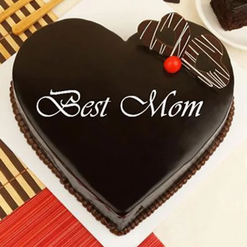 Classic The Best Mom Cake Heart