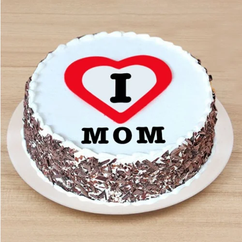 Designer I Love Mom Black Forest Cake