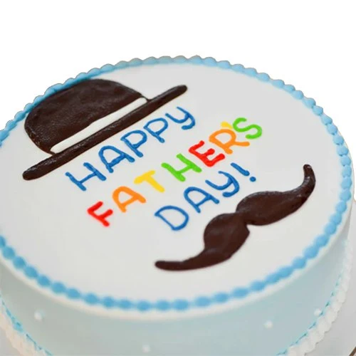 Yummy Fathers Day Hat N Moustache Cake