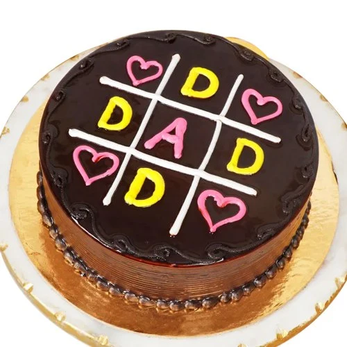 Dads Delight   An Eggless Tic Tac Toe Cake