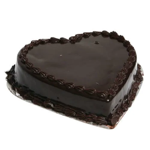 Online Chocolate Truffle Cake in Heart Shape