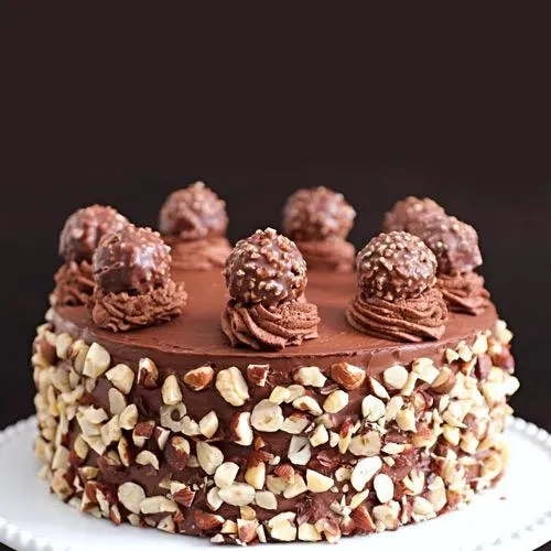 Tasty Choco-Ferrero Fusion Cake