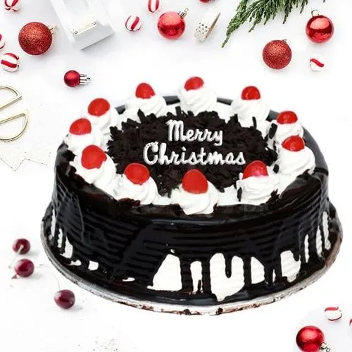 Elegant X-Mas Gift of Yummy Black Forest Cake
