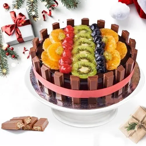 Heavenly X-Mas Special KitKat-Fresh Fruits Cake
