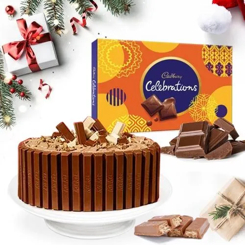 Finest Combo of Kitkat Cake with Cadbury Celebration Pack
