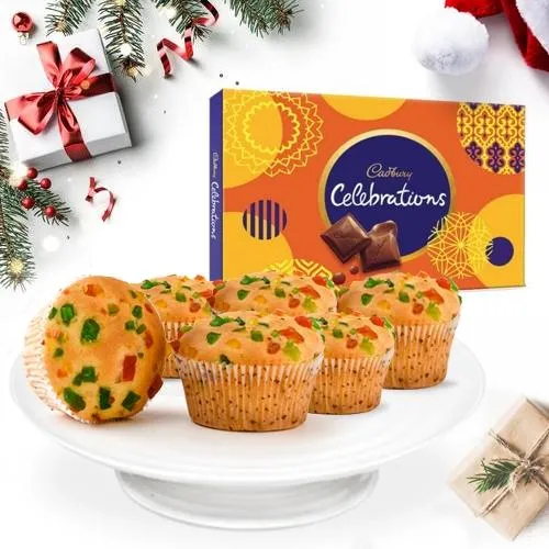 Sweet Tutty Fruity Muffins with Cadbury Celebration Pack
