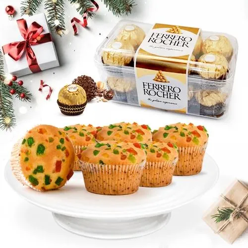 Luscious Tutty Fruity Muffins with Ferrero Rocher Box