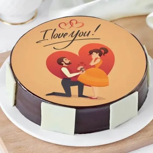Finest Propose Day Gift of Personalized Chocolate Cake