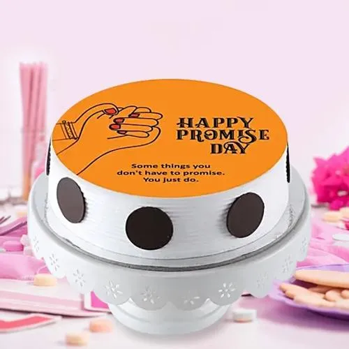 Satisfying Promise Day Gift of Photo Cake in Vanilla Flavor