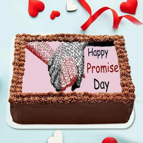 Magical Promise Day Treat of Chocolate Photo Cake