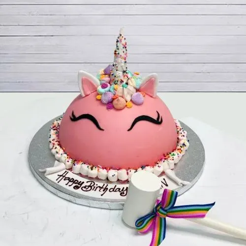 Exclusive Unicorn Design Piata Cake with Hammer