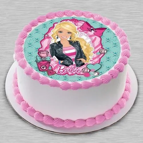 Sensational Glam Barbie Photo Cake for Birthday