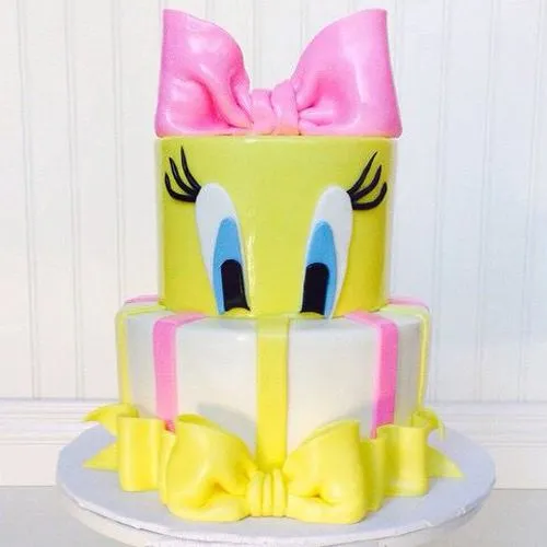 Devilishly Two Tier Tweety Cake for Little One