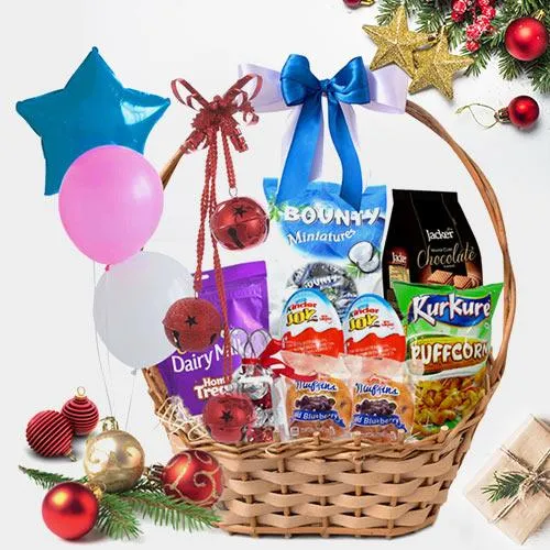 Splendid Christmas Kids Celebration  Basket 
