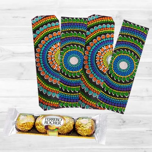 Eye-Catching Dot Mandala Art Bookmarker with Ferrero Rocher