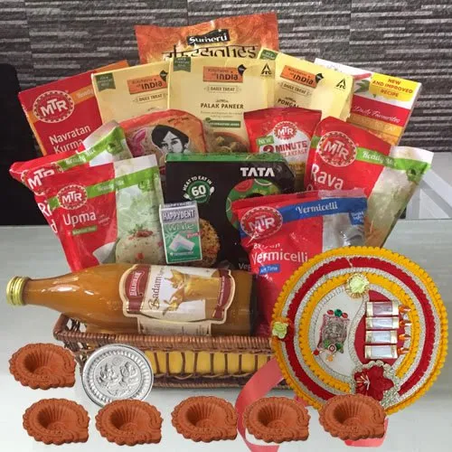 Tasty Diwali Celebration n Dinner Gifts Basket