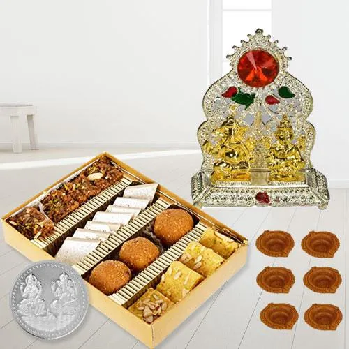 Special Diwali Gifts and Sweets Box from Haldiram/Bhikaram, Coin n Free Diya