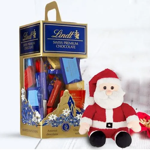 Remarkable Lindt Swiss Chocos N Santa Claus Soft Toy