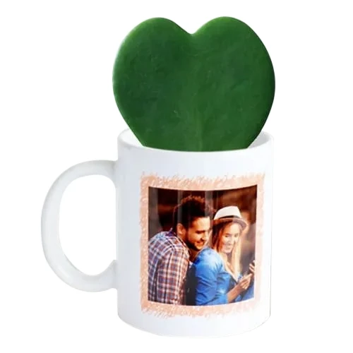 Mesmerizing Hoya Heart Plant in Personalized Coffee Mug