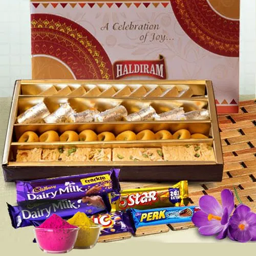 Delectable Sweets n Chocolates Gift Combo for Holi