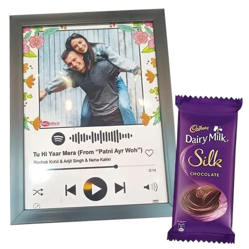 Remarkable Personalized Music Photo Frame with Cadbury Silk