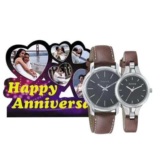 Exclusive Personalized Photo Frame N Sonata Watch for Parents