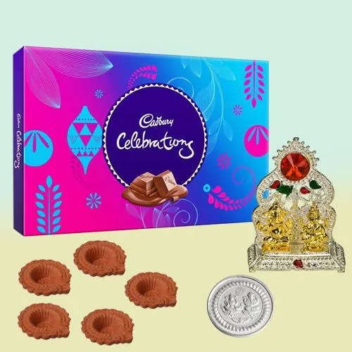 Tasty Cadbury Celebration n Laxmi Ganesh Mandap with Diya N Free Coin
