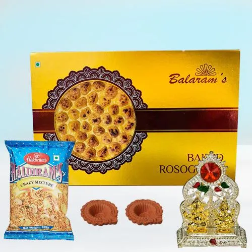 Tasty Balaram Mullicks Baked Rasogulla with Mixture, Religious Mandap