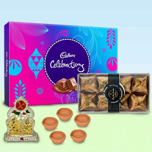 Ideal Gift of Pyramid Baklawa n Cadbury Celebration, Religious Mandap