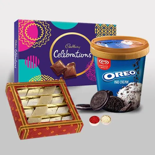 Perfect Gift of Cadbury Celebration n Kwality Walls Oreo Ice Cream with Sweets