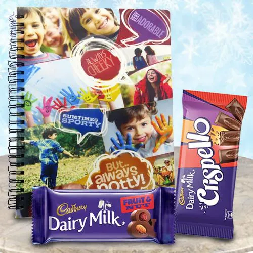 Sensational Personalized Presto Note Book n Cadbury Chocolates