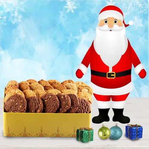 Terrific Cookie Delight with Standing Santa Soft-Toy