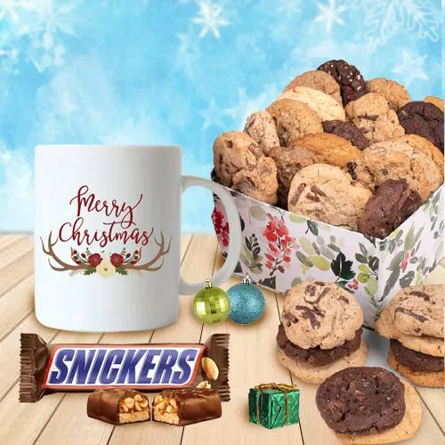 Terrific Xmas Gift of Cookie Tin, Chocolate n Mug