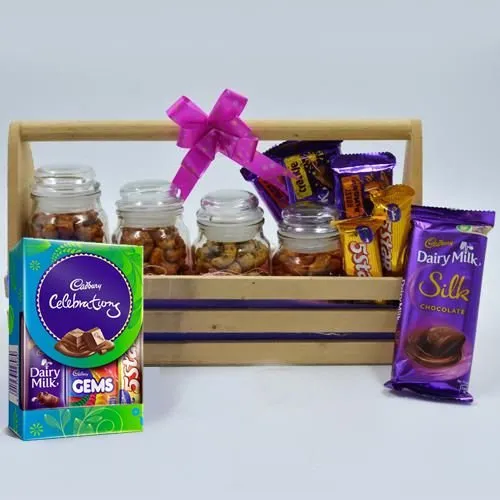 Magnificent Flavored Cashews N Cadbury Chocolates Gift Combo