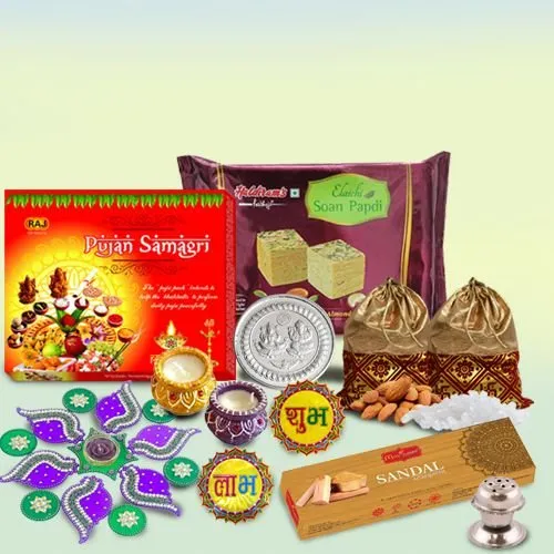 Lovely Deepawali Decoration Gift with Ganesh Lakshmi Mandap