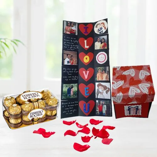 Fabulous Personalized Love Infinity Box with Ferrero Rocher Chocolates