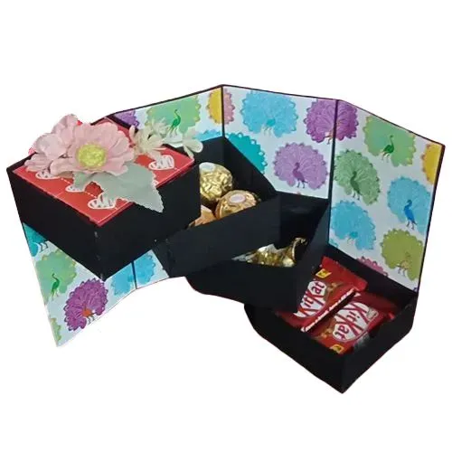 Fabulous 4 Layer Handmade Stepper Box of Assorted Chocolates