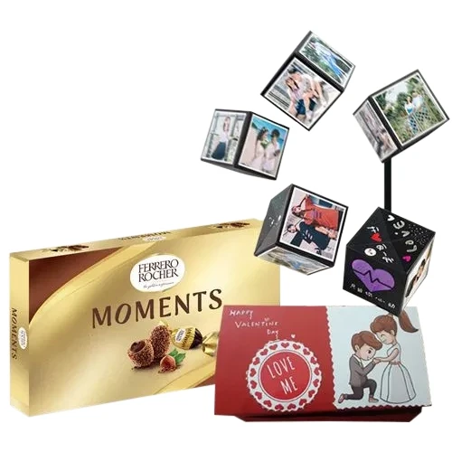 Dazzling Personalized Photo PopUp Box with Ferrero Moment 	